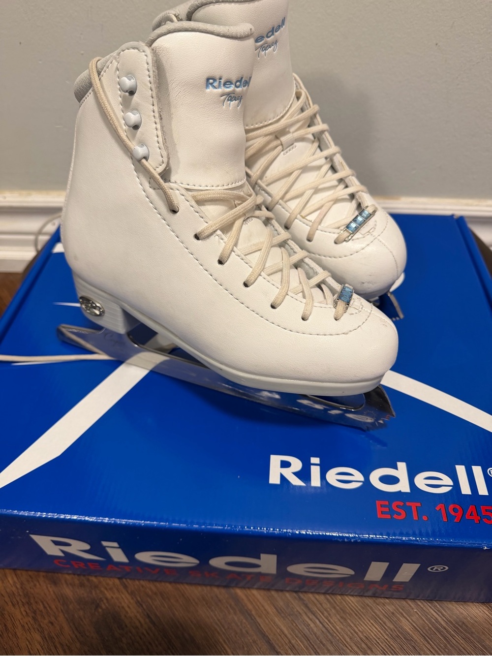 Riedell Girls' White Figure Ice Skates - Classic Support